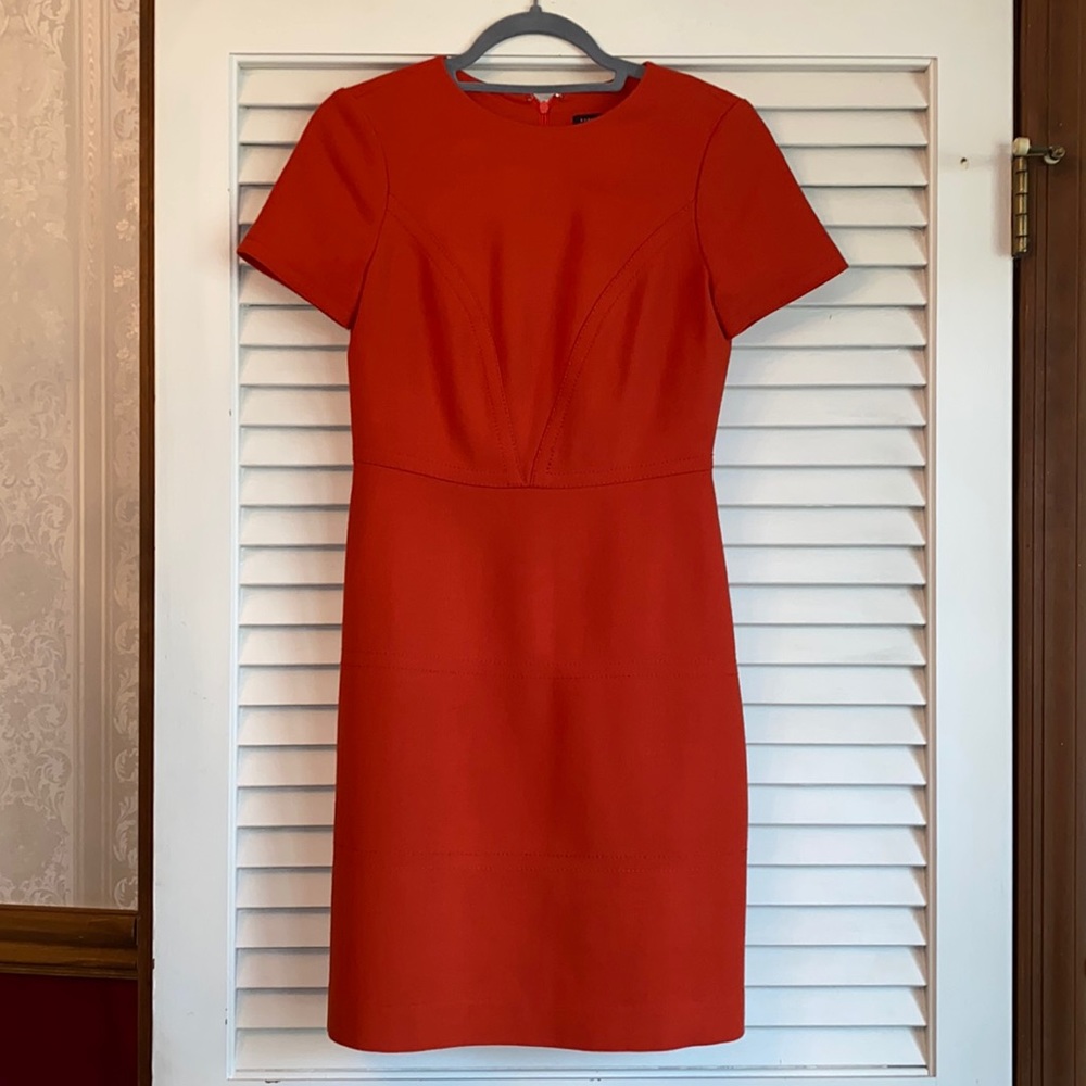 Banana Republic mad men orange office wool blend Dress 0